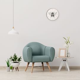 Hestia Bee Wall Clock Grey Case 30cm