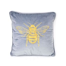 Hestia Gold Embroidered Bee Cushion