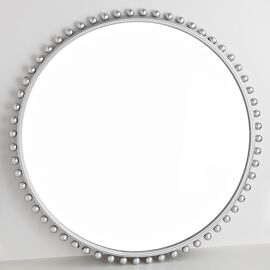 HESTIA Silver Frame Wall Mirror 80cm