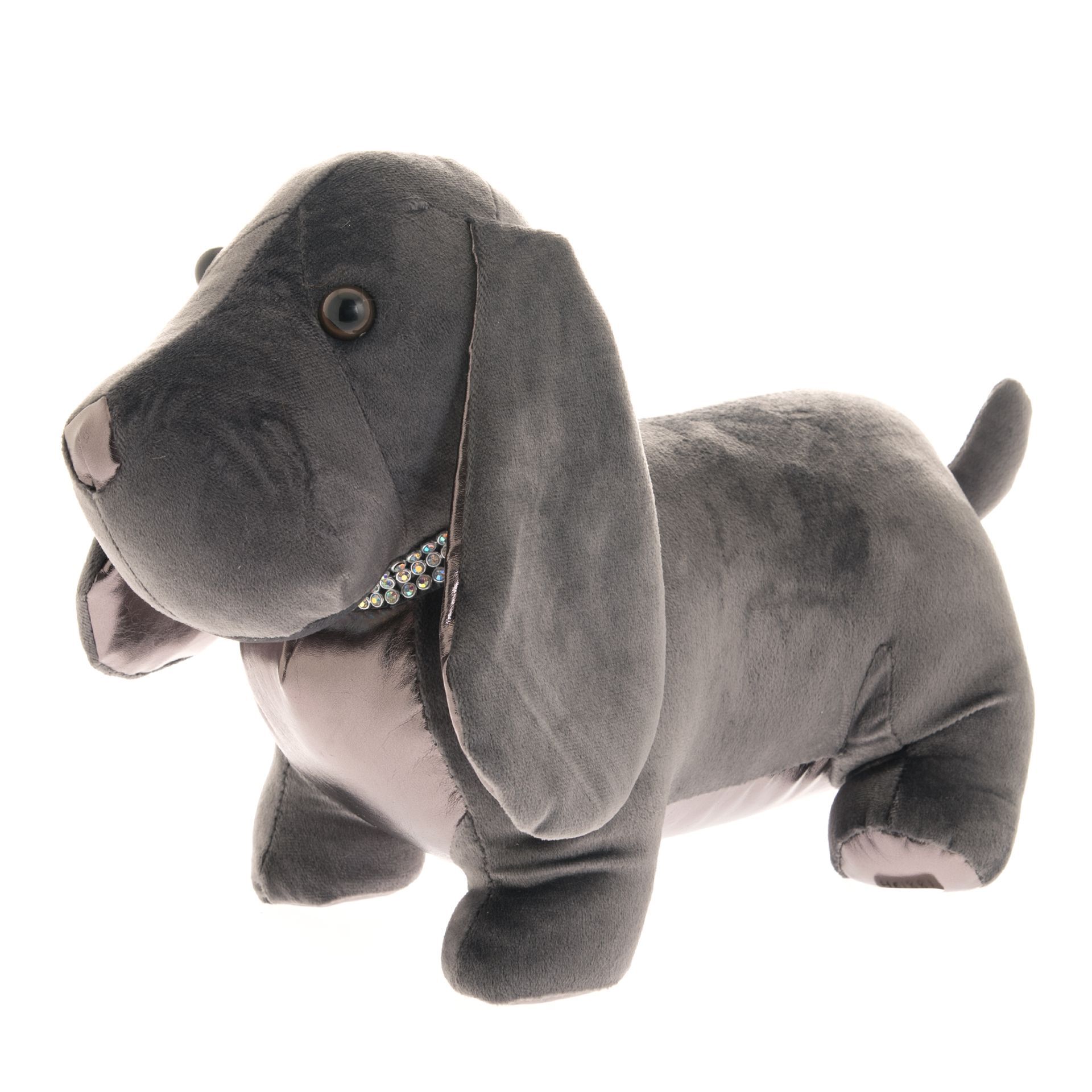 Hestia Diamante Collar Dark Grey Dog Door Stop Widdop and Co.