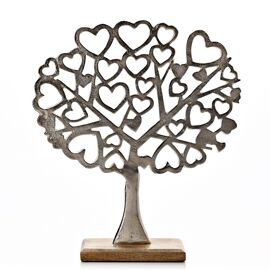 **MULTI 2** Hestia Metal Heart Tree  Decoration 42cm