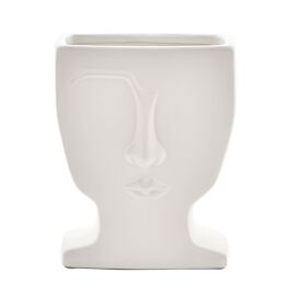 Hestia White Face Vase