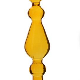 Hestia Glass Candle Holder Ochre 26 x 9cm