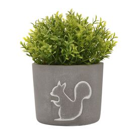 Hestia Squirrel Silhouette Planter with Plant 10cm Diameter