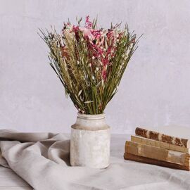 **MULTI 4** Hestia Dried Floral Bouquet 25cm - Pink