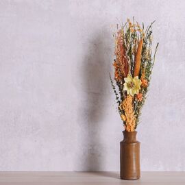 **MULTI 4** Hestia Dried Floral Bouquet 60cms - Orange