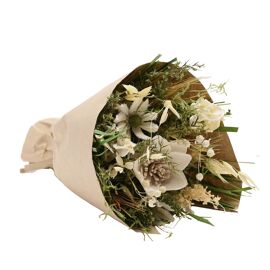 **MULTI 4** Hestia Dried Floral Bouquet 25cm - Natural