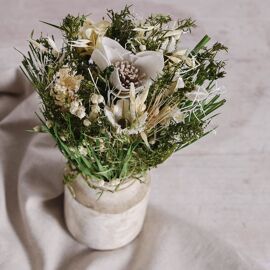**MULTI 4** Hestia Dried Floral Bouquet 25cm - Natural