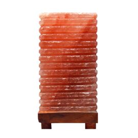 Himalayan Rock Salt Lamp with Wooden Base - Square