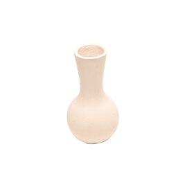 Hestia Small Metal Vase - White