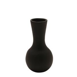 Hestia Small Metal Vase - Black