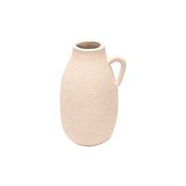 Hestia Metal Jug Vase - White