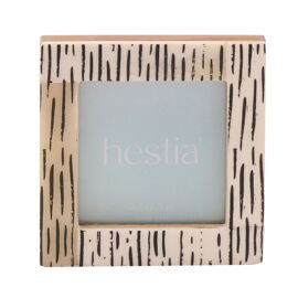 Hestia Striped Bone Photo Frame 2.5" x 2.5"