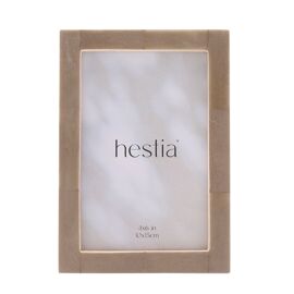 Hestia Thin Grey Stained Bone Photo Frame 4" x 6"