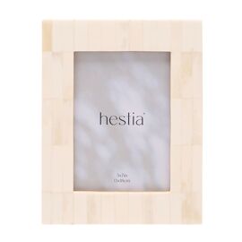 Hestia Wide Border White Bone Photo Frame 5" x 7"