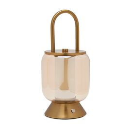 Hestia Bronze USB LED Touch Lamp - Lantern Style