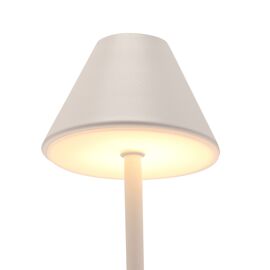 Hestia Matt Putty White USB LED Touch Table Lamp  - Medium