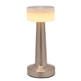 Hestia Silver USB LED Touch Table Lamp