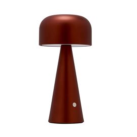 Hestia Rusty Red Mushroom USB LED Touch Table Lamp - Tall