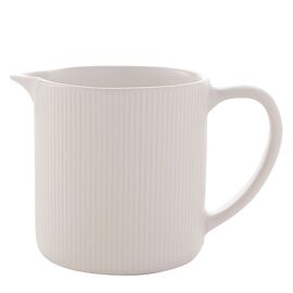 Hestia White Ribbed Milk Jug