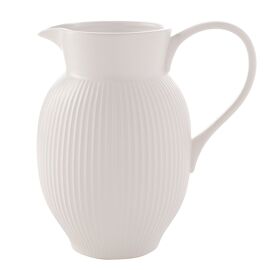 Hestia White Ribbed Pitcher Jug