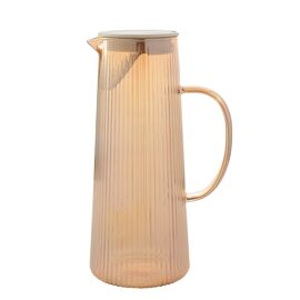 Hestia Ribbed Glass Jug - Champagne