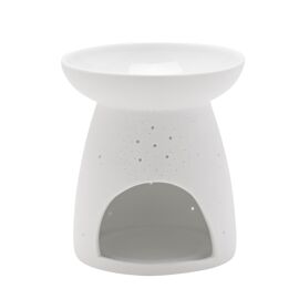 Hestia White Ceramic Oil Burner Holder