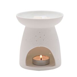 Hestia White Ceramic Oil Burner Holder