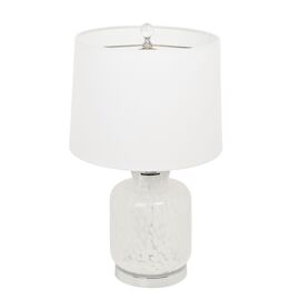 Hestia Table Lamp With White Confetti Glass Base 21.5"