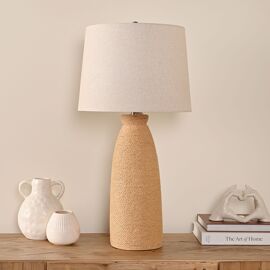 Hestia Rattan Table Lamp With Natural Shade 30"