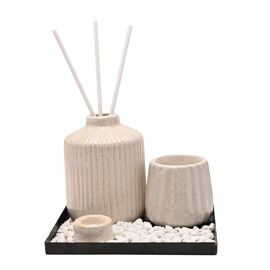 Hestia Ceramic Diffuser Vessel Set - Off White