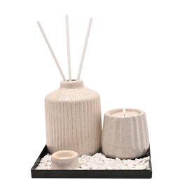 Hestia Ceramic Diffuser Vessel Set - Off White