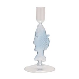 Hestia Fish Glass Taper Candle Holder