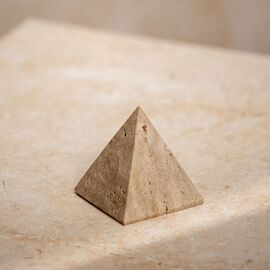 Hestia Travertine Pyramid - 7.5cm