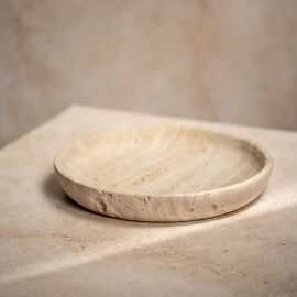 Hestia Travertine Decorative Plate - 25cm