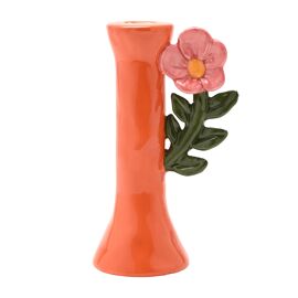Hestia Orange Flower Candle Holder