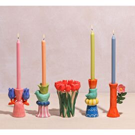 Hestia Orange Flower Candle Holder