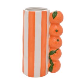 Hestia Orange Striped Vase