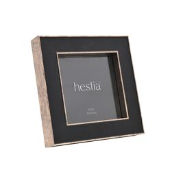 Hestia Black Box Frame With Gold Edge - 5" x 5"