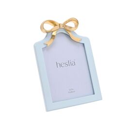 Hestia Soft Blue with Gold Ribbon Photo Frame - 5" x 7"