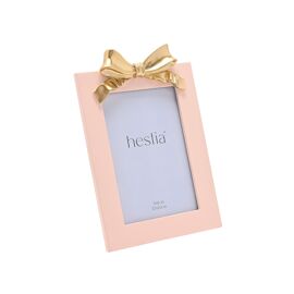 Hestia Soft Pink with Gold Ribbon Photo Frame - 4" x 6"