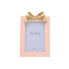 Hestia Soft Pink with Gold Ribbon Photo Frame - 4" x 6"