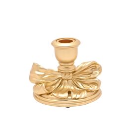 Hestia Gold Ribbon Taper Candle Holder