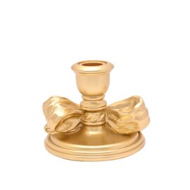 Hestia Gold Ribbon Taper Candle Holder