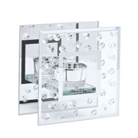 Hestia Diamante Scatter Glass Tealight Holder - Single