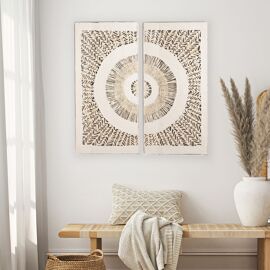 Hestia 3D Acrylic Abstract Thread Wall Art Pictures Set of 2 - 38cm x 78cm x 3.8cm
