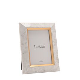 Hestia White Marble & Gold Photo Frame 4" x 6"