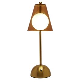 Hestia Bronze Glass Ball LED Touch Table Lamp