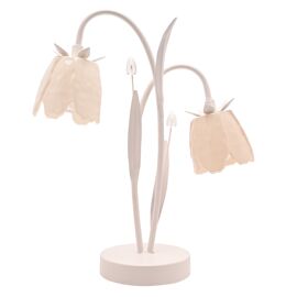 Hestia Floral 2 Stem LED Table Lamp - Cream
