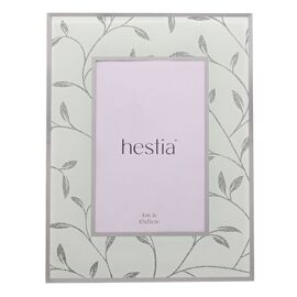 Hestia Glitter Leaf Design Photo Frame 4" x 6"